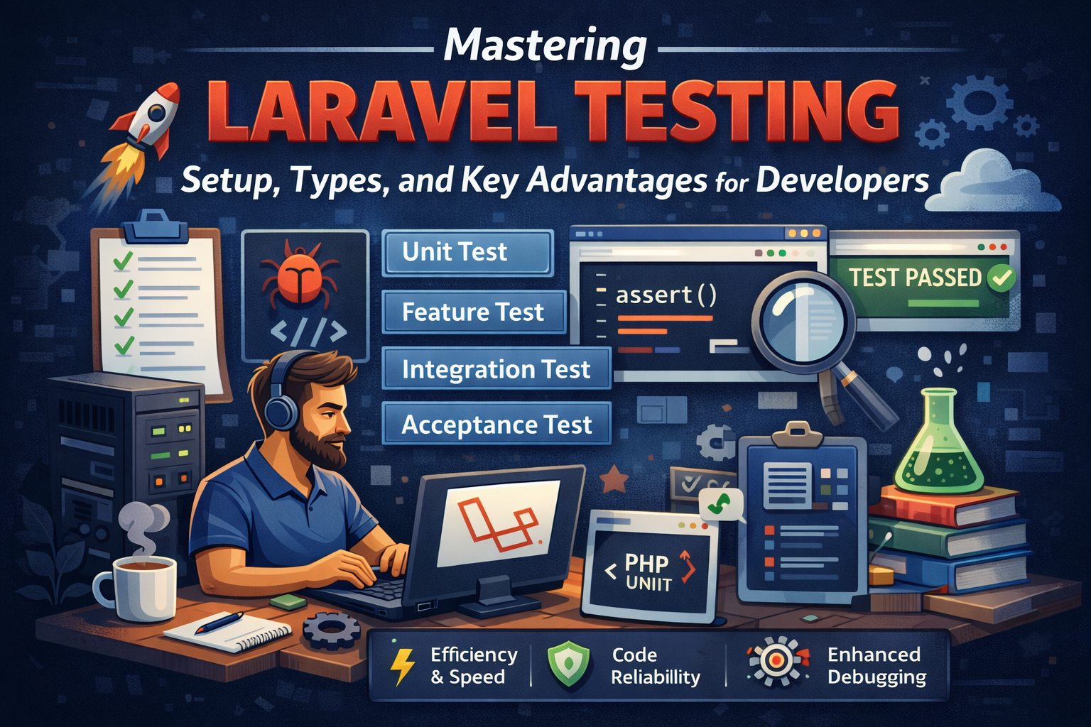 Mastering Laravel Testing: Setup, Types, and Key Advantages for Developers