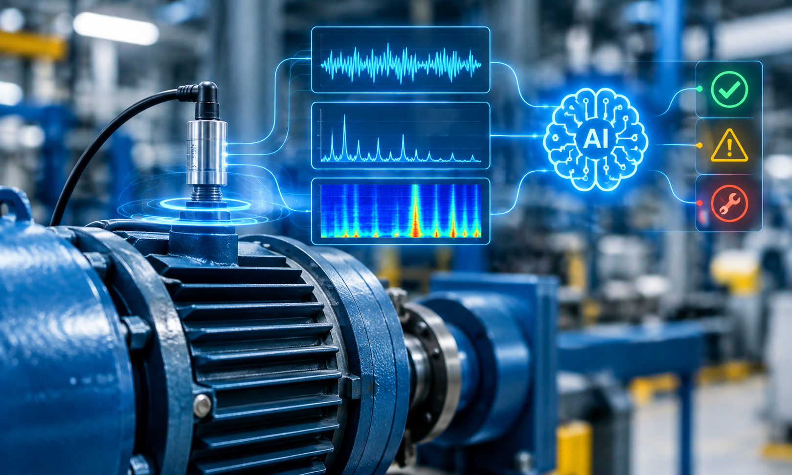How Vibration Sensor Data Powers AI-Based Predictive Maintenance